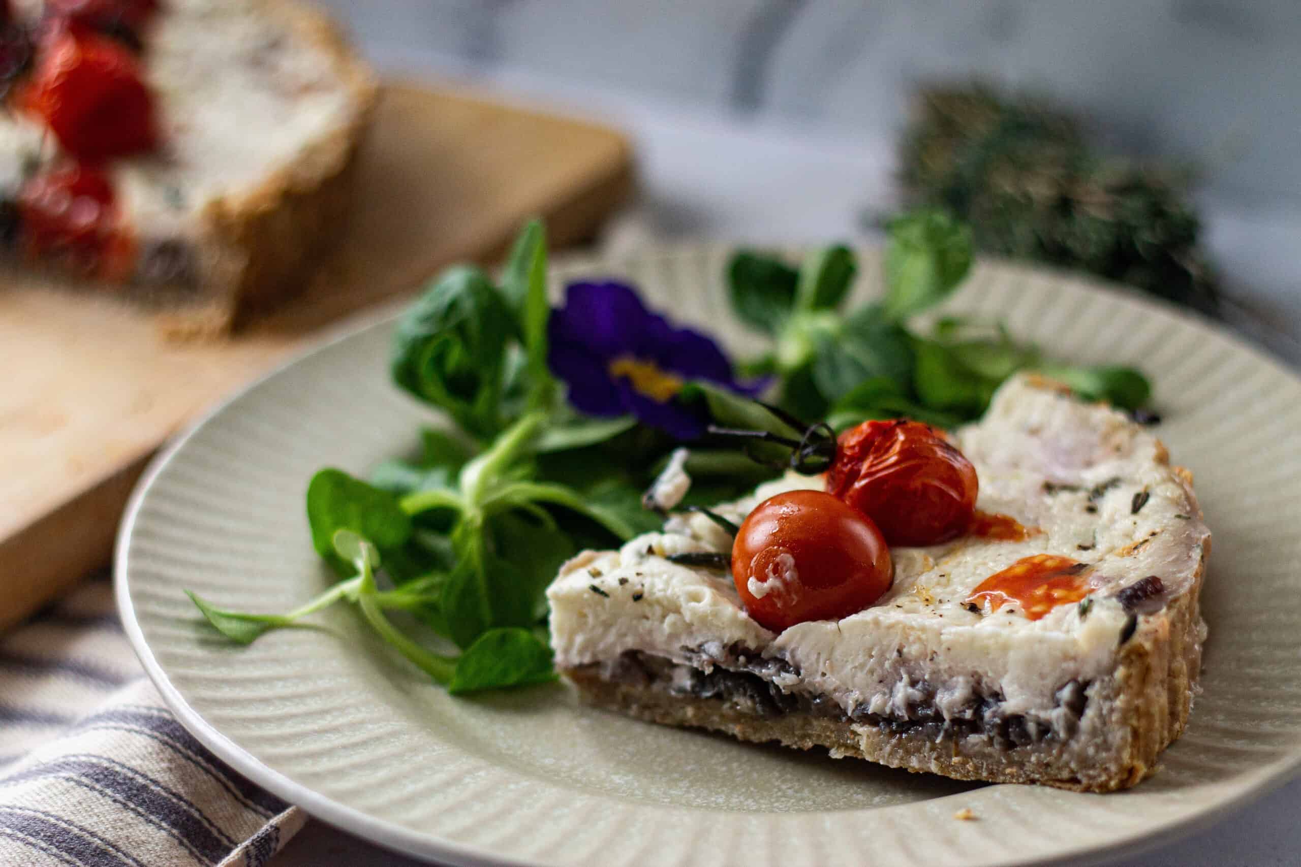 Slice of tomato tart