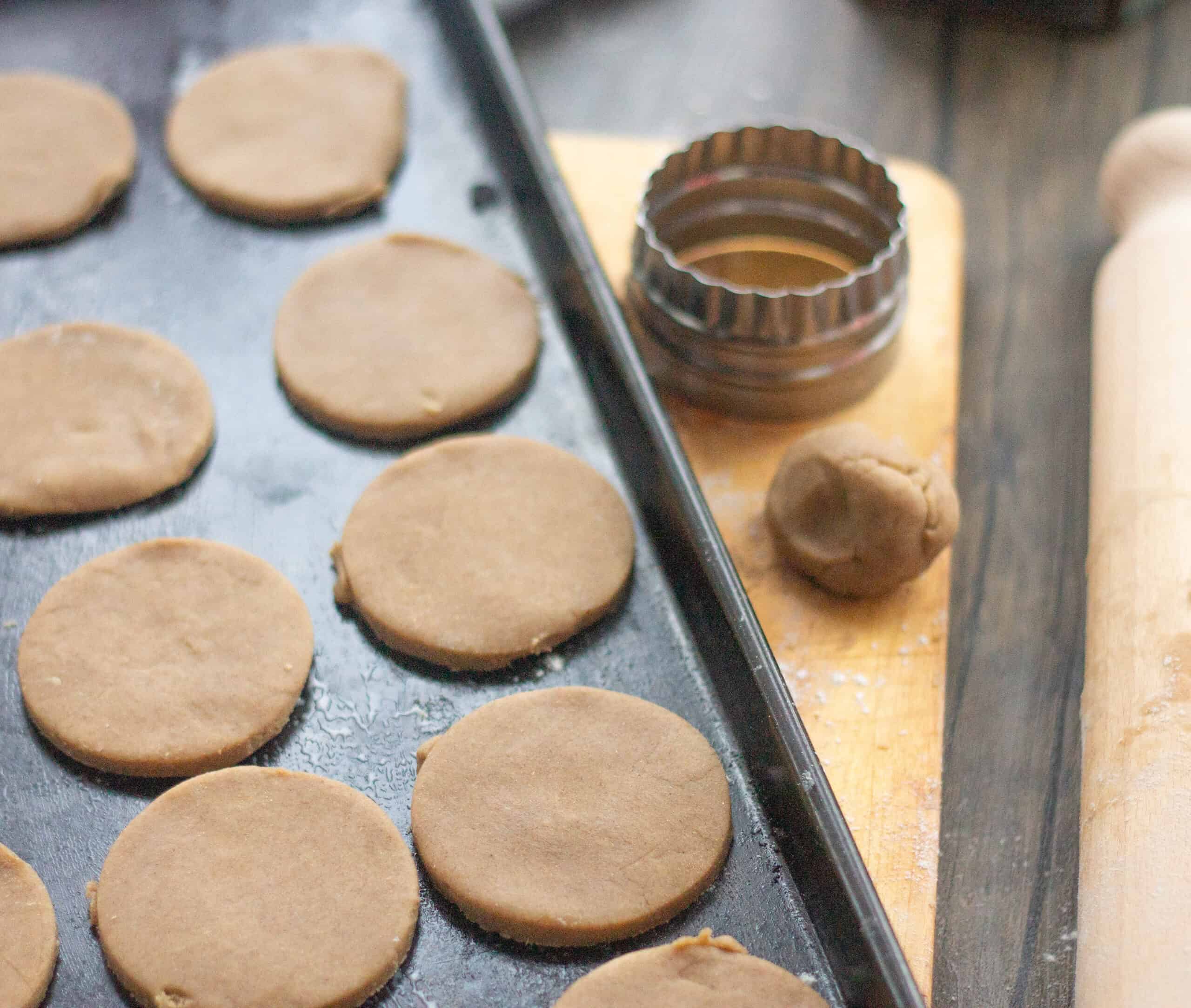 Rolled out cookies