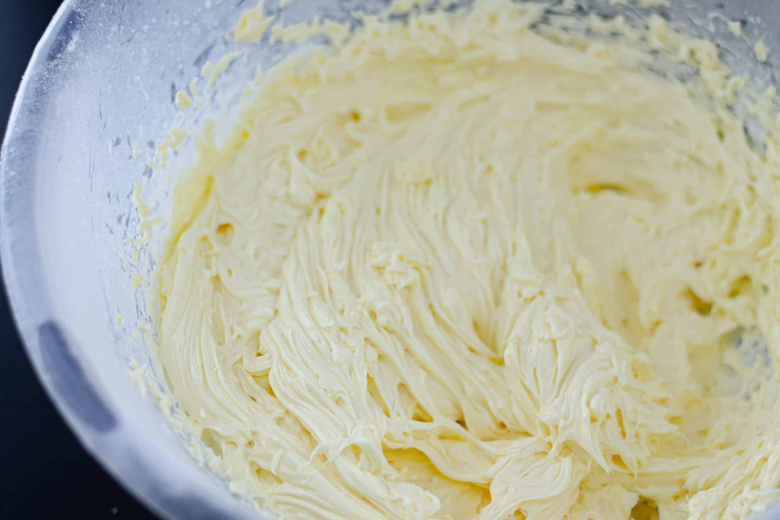 Creamed butter and sugar