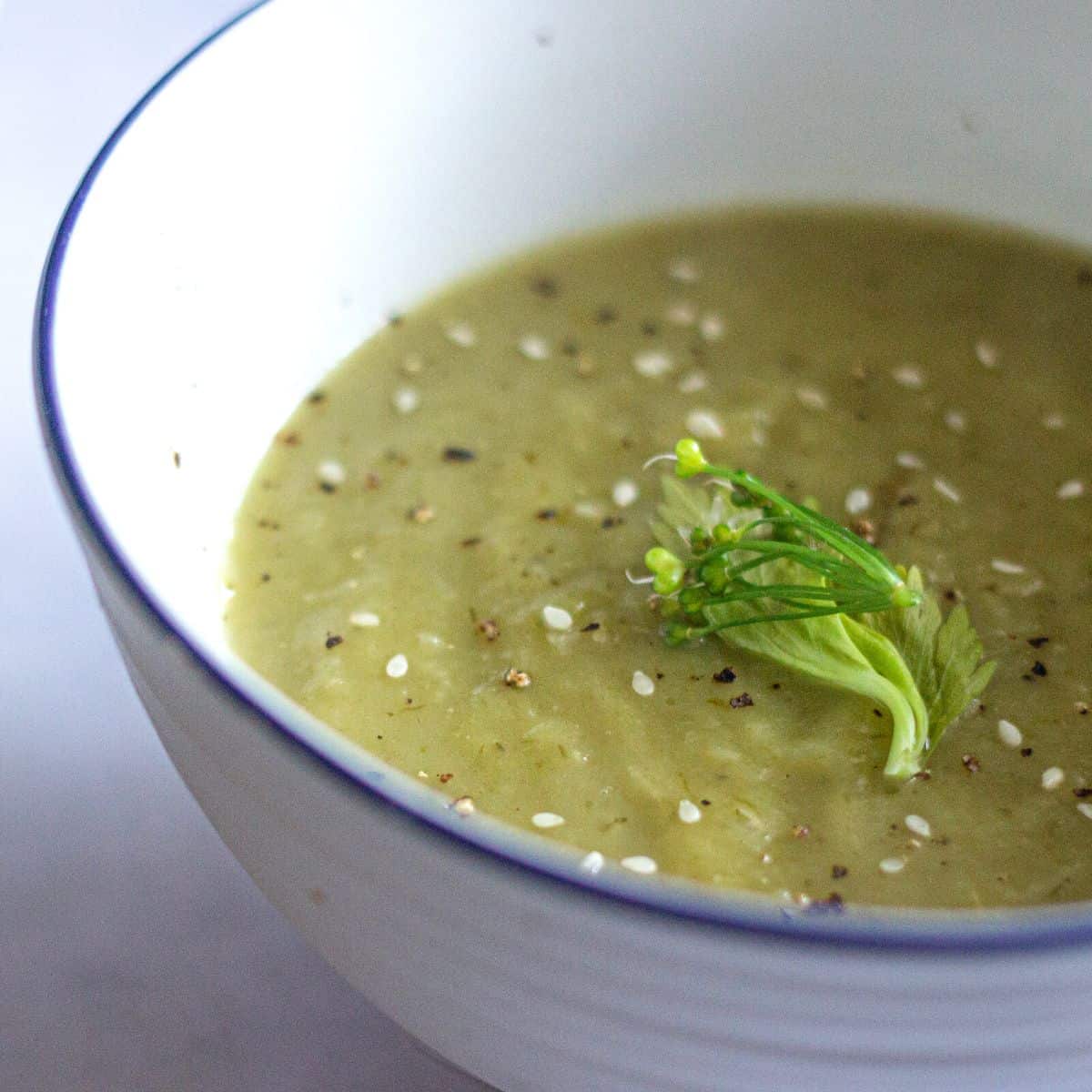 Vegan Celery, Leek and Blue Cheeze Soup Recipe