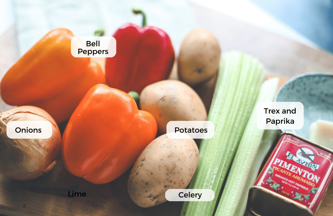 Ingredients for goulash