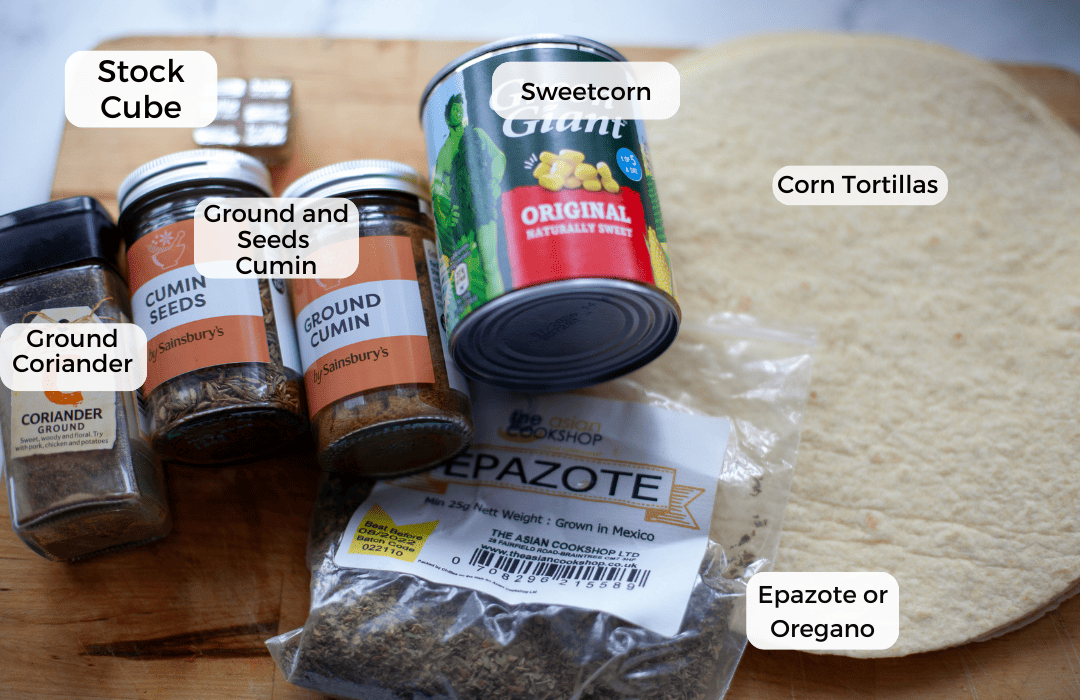 Ingredients for Tortilla Soup