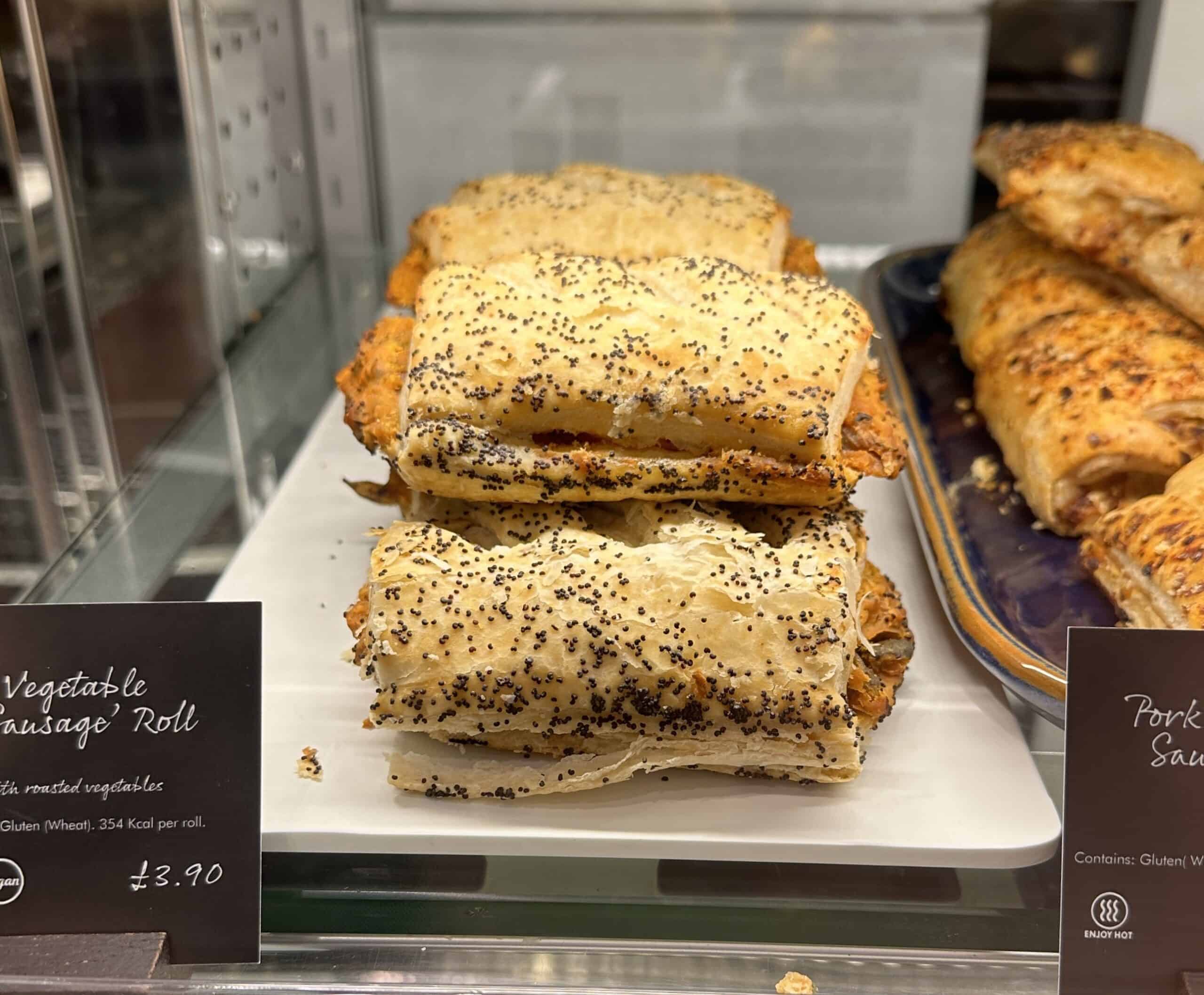 Caffe Nero vegan sausage roll.