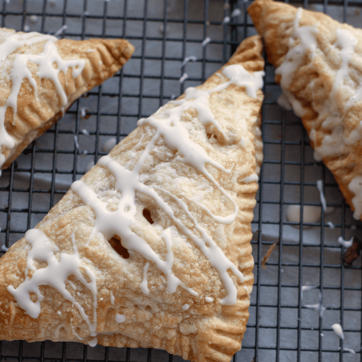 A tray of apple turnovers.