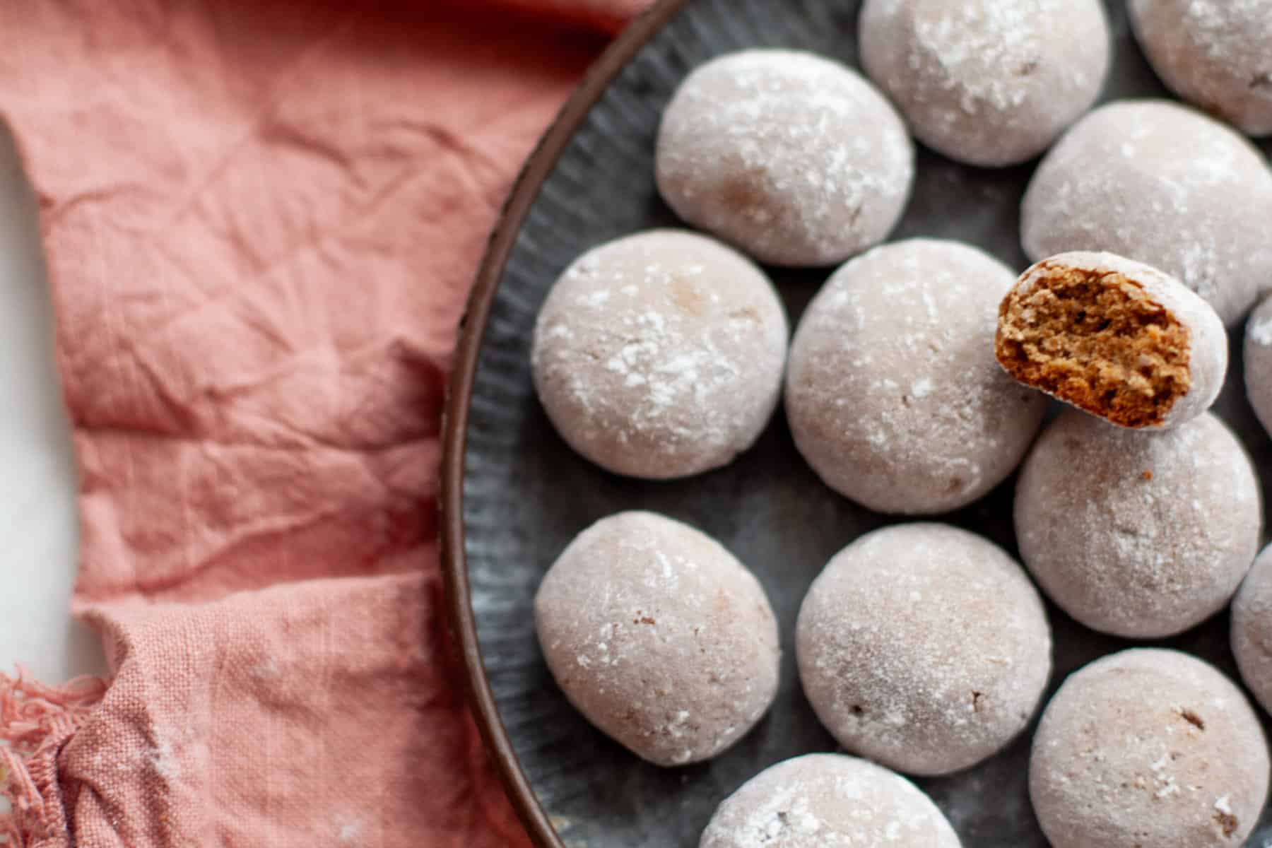 A dish of pepepr nut cookies.