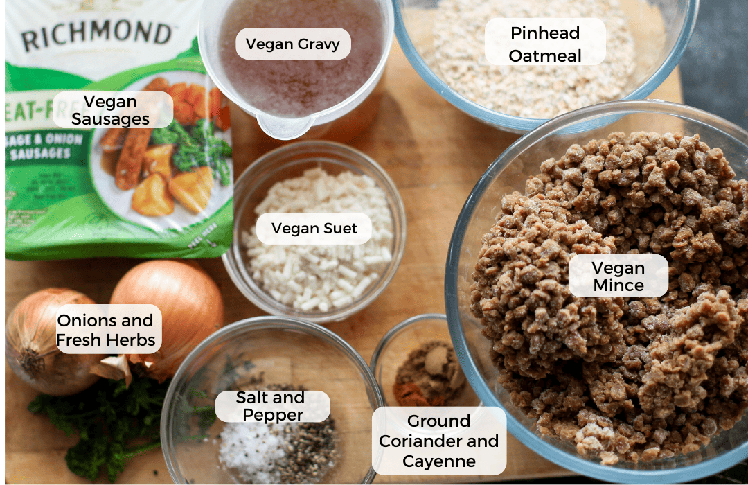 Ingredients for Vegan Haggis.
