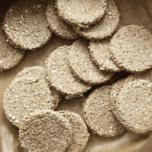 A tin of homemade oatcakes.